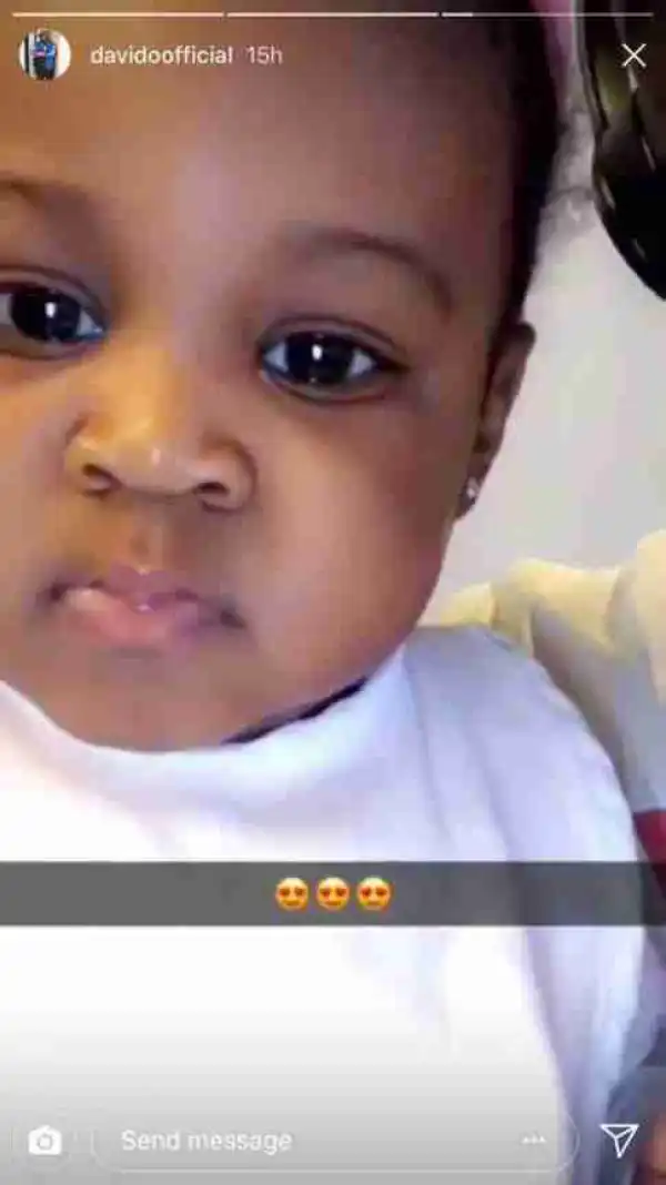 Davido Shows His Second Daughter, Hailey In Adorable Photos